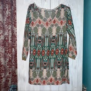 Boho Flowy top/dress with pom fringe
